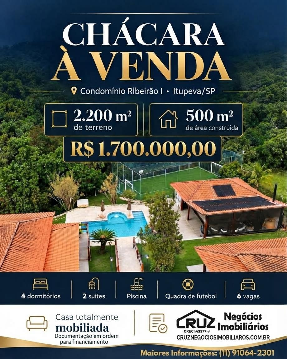 Chácara de Alto Padrão em Itupeva – R$ 1,7 Milhão