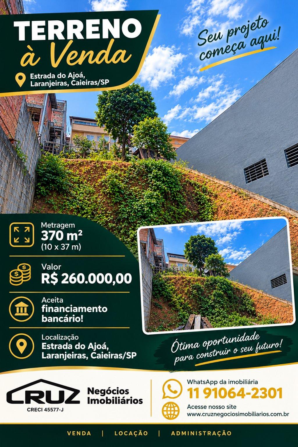 Terreno à venda em Laranjeiras, Caieiras - 370 m², aceita financiamento